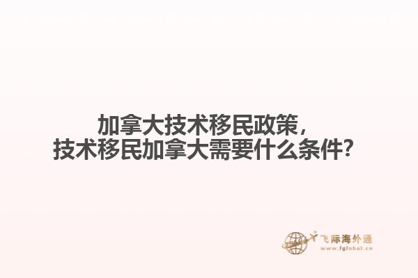 加拿大技術移民政策，技術移民加拿大需要什么條件？