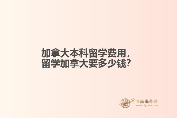 加拿大本科留學費用，留學加拿大要多少錢？