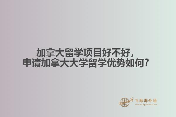 加拿大留學(xué)項目好不好，申請加拿大大學(xué)留學(xué)優(yōu)勢如何？
