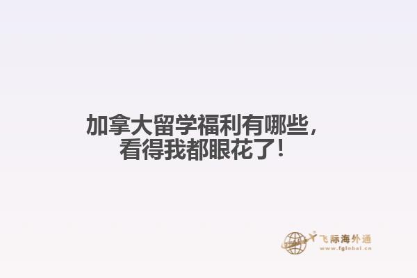 加拿大留學(xué)福利有哪些，看得我都眼花了！? 