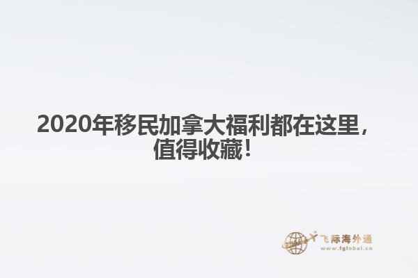 2020年移民加拿大福利都在這里，值得收藏！