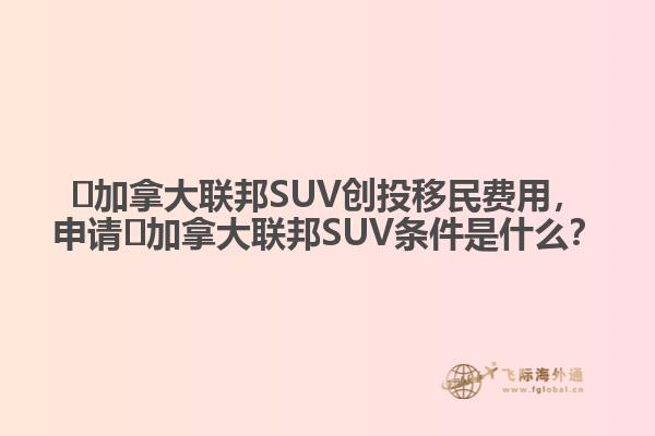 ?加拿大聯(lián)邦SUV創(chuàng)投移民費用，申請?加拿大聯(lián)邦SUV條件是什么？