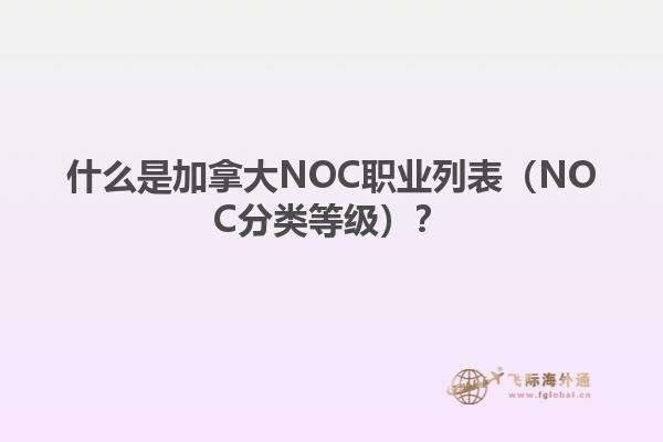 什么是加拿大NOC職業(yè)列表（NOC分類等級）？