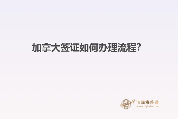 加拿大簽證如何辦理流程？