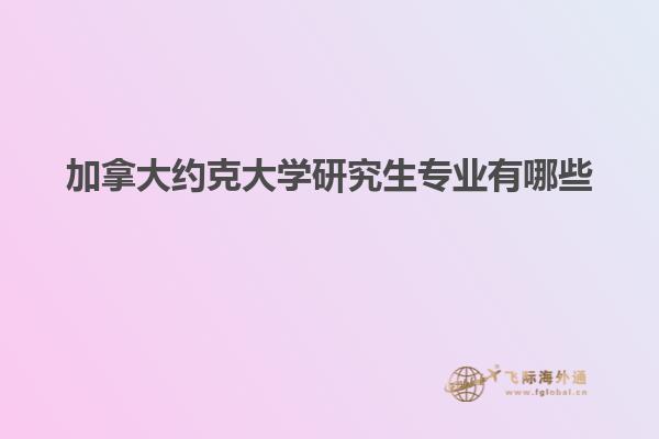 加拿大約克大學(xué)研究生專(zhuān)業(yè)有哪些