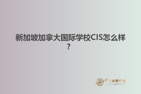 新加坡加拿大國際學(xué)校CIS怎么樣？