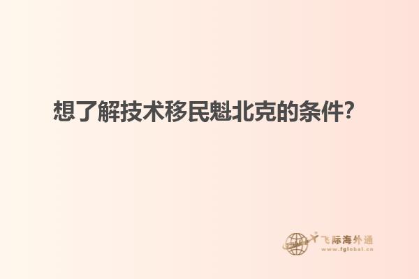 想了解技術(shù)移民魁北克的條件？