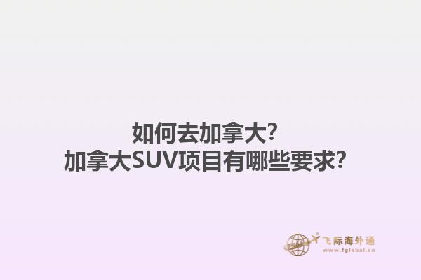 如何去加拿大？加拿大SUV項(xiàng)目有哪些要求？1.jpg