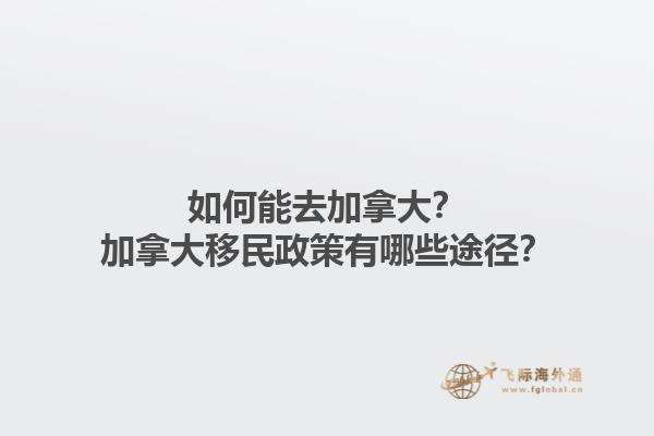 如何能去加拿大？加拿大移民政策有哪些途徑？
