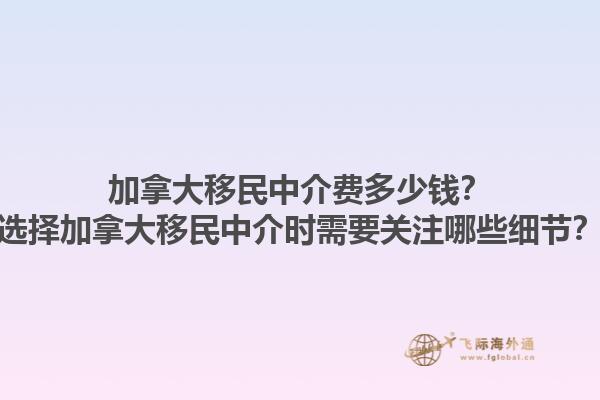 加拿大移民中介費(fèi)多少錢？選擇加拿大移民中介時(shí)需要關(guān)注哪些細(xì)節(jié)？