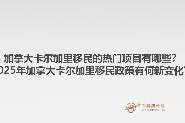 加拿大卡爾加里移民的熱門項目有哪些？2025年加拿大卡爾加里移民政策有何新變化？1.jpg